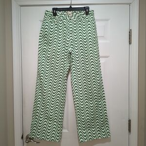 altar d state Green & White Pants Size LargeWaist 30"Inseam 29'
